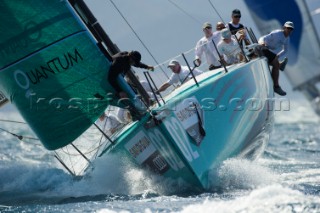 Quantum Racing (USA) practice races against other Audi MedCup teams before the Trofee of Sardinia regatta. 19/10/2010