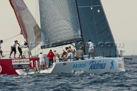 Audi A1 powered by All4One Tbones Bribon on the first beat of race six Audi MedCup 2010 Cagliari Sar