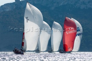 Emirates Team New Zealand, the fleet race of the Trophy of Sardinia, Audi MedCup 2010. Cagliari Sardinia. 23/9/2010