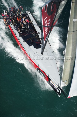 Emirates Team New Zealand race eight of the Trophy of Sardinia Audi MedCup 2010 Cagliari Sardinia 25