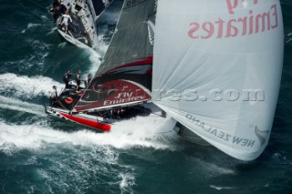 Emirates Team New Zealand race eight of the Trophy of Sardinia, Audi MedCup 2010. Cagliari Sardinia. 25/9/2010