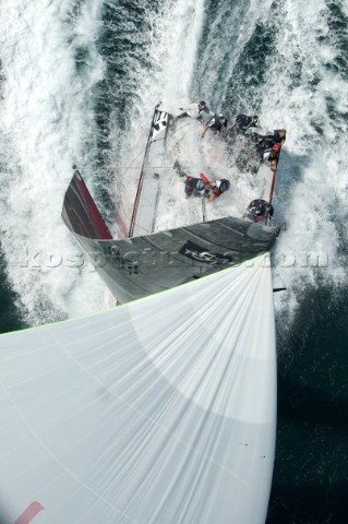 Emirates Team New Zealand in race eight of the Trophy of Sardinia Audi MedCup 2010 Cagliari Sardinia