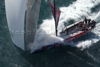 Emirates Team New Zealand race eight of the Trophy of Sardinia, Audi MedCup 2010. Cagliari Sardinia. 25/9/2010