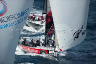 Emirates Team New Zealand in race eight of the Trophy of Sardinia, Audi MedCup 2010. Cagliari Sardinia. 25/9/2010