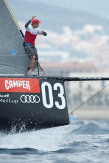 Artemis bowman before the start of race one. Regata Camper - Conde de Godó Trophy - Barcelona, 22/7/2010