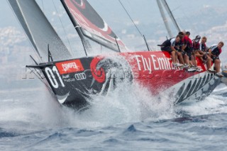 Emirates Team New Zealand in race one. Regata Camper - Conde de Godó Trophy - Barcelona, 22/7/2010