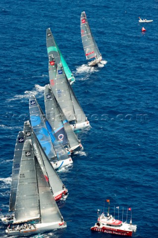 The start of  race eight Regata Camper  Conde de God Trophy  Barcelona 2472010