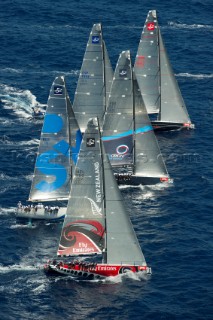 The start of  race eight. Regata Camper - Conde de Godó Trophy - Barcelona. 24/7/2010