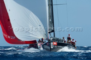 Artemis (SWE) overtake Emirates Team New Zealand to take second behind Bribon (ESP the last leg of the final race of the Regata Camper - Conde de Godó Trophy - Barcelona. 25/7/2010