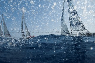 Rounding the top mark in race four. Trofeo Caja Mediterraneo Region de Murcia, Audi medCup regatta. 27/8/2010