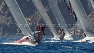 Emirates Team New Zealand leading in the coastal race. Trofeo Caja Mediterraneo Region de Murcia, Audi medCup regatta. 28/8/2010