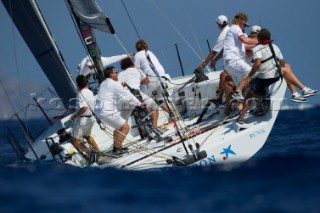 Bribon (ESP) on the final day of the Trofeo Caja Mediterraneo Region de Murcia, Audi medCup regatta. 29/8/2010