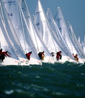 Melges power off the start line