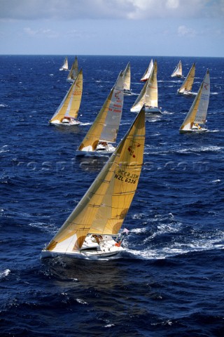 Mumm 36 Fleet racing upwind