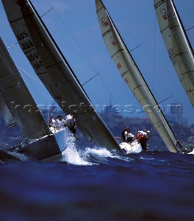 Nov V racing upwind in waves