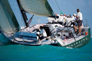 KEY WEST, FLORIDA - January 16th 2007: The brand new Club Swan 42 Esmeralda owned by Makoto Uematsu of Seabornia, Japan, during racing on Day 2 of Key West Race Week 2007 on January 16th 2007. Esmeralda is leading IRC3 overall. Key West Race Week is the premier racing event in the winter season. (Photo by Sharon Green/Kos Picture Source via Getty Images)