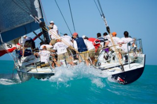 KEY WEST, FLORIDA - January 16th 2007: IRC1 racing yacht Bella Mente owned by Hap Fauth, Newport, RI prepares to hist the spinnaker during racing on Day 2 of Key West Race Week 2007 on January 16th 2007. Key West Race Week is the premier racing event in the winter season. (Photo by Sharon Green/Kos Picture Source via Getty Images)