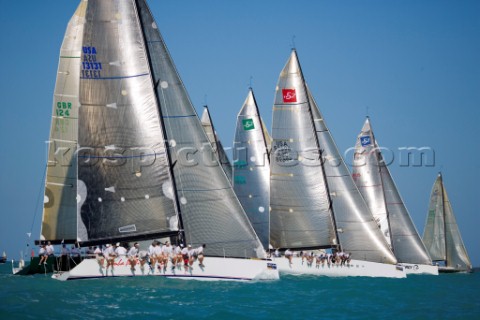 KEY WEST FLORIDA  January 16th 2007 The startline of IRC1 during racing on Day 2 of Key West Race We