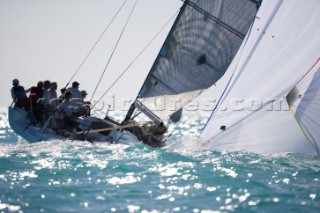 KEY WEST, FLORIDA - January 16th 2007: Melges 32 recovers from a broach during racing on Day 2 of Key West Race Week 2007 on January 16th 2007. Key West Race Week is the premier racing event in the winter season. (Photo by Sharon Green/Kos Picture Source via Getty Images)