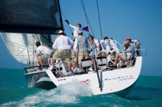 KEY WEST, FLORIDA - January 16th 2007: IRC1 Numbers during racing on Day 2 of Key West Race Week 2007 on January 16th 2007. Key West Race Week is the premier racing event in the winter season. (Photo by Sharon Green/Kos Picture Source)