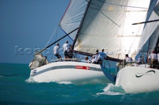 KEY WEST, FLORIDA - January 16th 2007: Farr 40 class during racing on Day 2 of Key West Race Week 2007 on January 16th 2007. Key West Race Week is the premier racing event in the winter season. (Photo by Sharon Green/Kos Picture Source)