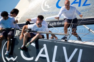 KEY WEST, FLORIDA - January 16th 2007: Farr 40 Calvi ITA owned by Carlo Alberini during racing on Day 2 of Key West Race Week 2007 on January 16th 2007. Key West Race Week is the premier racing event in the winter season. (Photo by Sharon Green/Kos Picture Source)