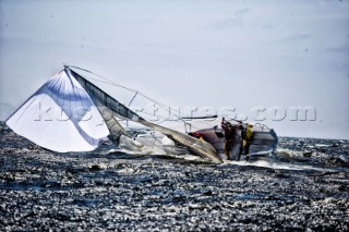 Melges 32 World Championships - boat broaching out of control