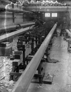 The mast shop at Camper & Nicholsons yard in Gosport in 1936