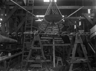 Fitting out at Camper and Nicholsons yard in Gosport in 1939.