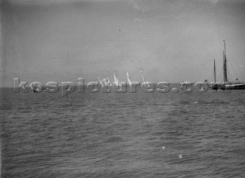 Big yacht racing off Cowes in the Solent