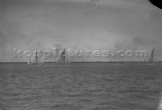 Big yacht racing off Cowes in the Solent