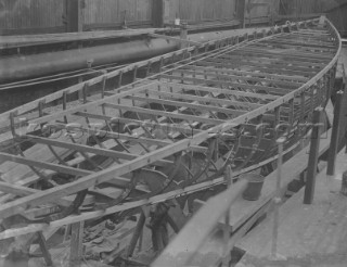 Fitting out at the Camper and Nicholsons yard in Gosport in 1936