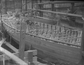 Fitting out at the Camper and Nicholsons yard in Gosport in 1936