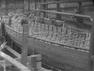 Fitting out at the Camper and Nicholsons yard in Gosport in 1936