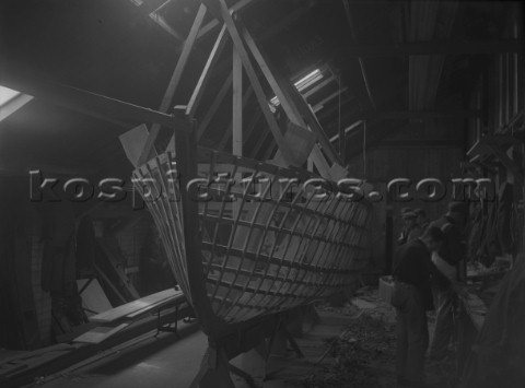 Fitting out at The Sandbanks Yacht Company in 1936