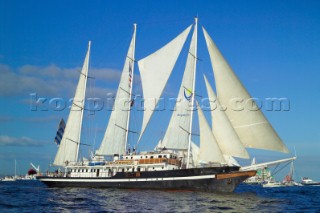 captain miranda at The start of the falmouth to portugal tall ship race