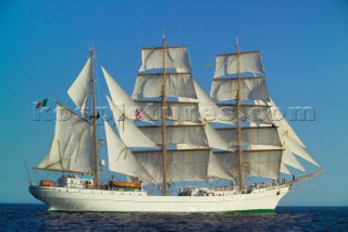 CuauhtŽmoc at The start of the falmouth to portugal tall ship race