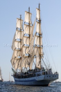 Mir at The start of the falmouth to portugal tall ship race