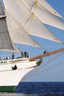 CuauhtŽmoc and the Sedov at The start of the falmouth to portugal tall ship race