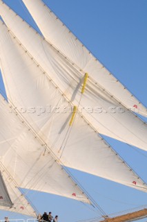 CuauhtŽmoc and the Sedov at The start of the falmouth to portugal tall ship race