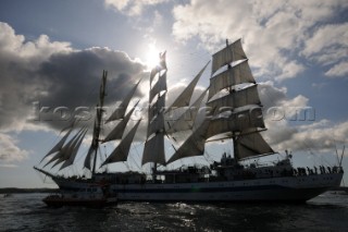 Mir at The start of the falmouth to portugal tall ship race