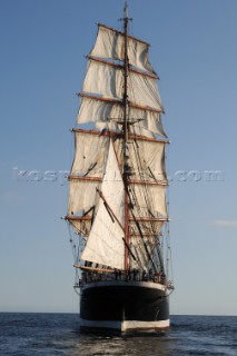 four masted sail training barque Sedov at The start of the falmouth to portugal tall ship race