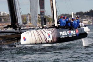 Sailing Americas Cup World Series from Plymouth in the United Kingdom.