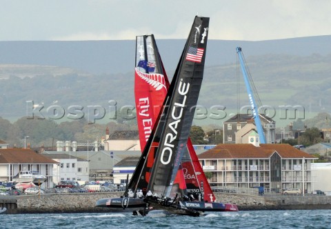 Sailing Americas Cup World Series from Plymouth in the United Kingdom