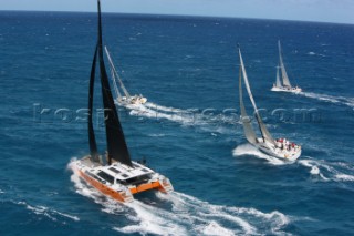 Catamaran Gunboat at the start of the RORC Caribbean 600 2011