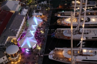 Gustavia harbour at night during the 2015 St Barths Bucket Regatta