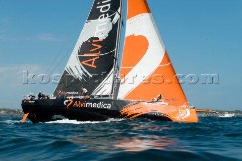 The start of the Volvo Ocean Race Newport  Lisbon leg