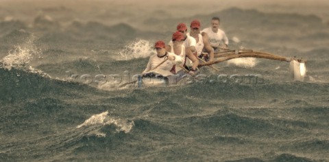 Canoe with outrigger racing Hamilton Island Australia