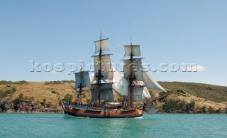 HMB Endeavour sailing near Hamilton Island