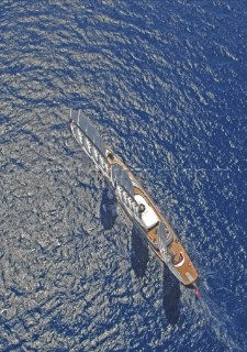 The Maltese Falcon, 88 metres, sailing during the 2007 Superyacht Cup.